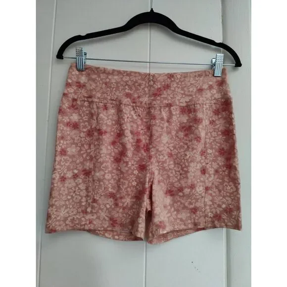 Pink Rose Cotton Blend Floral Bike Shorts - Picture 1 of 4